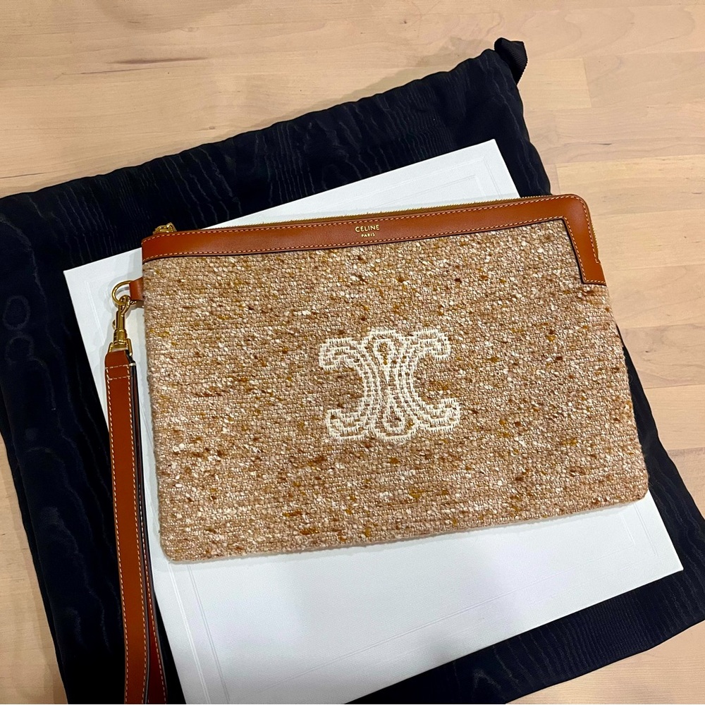 Authentic Celine triomphe pouch